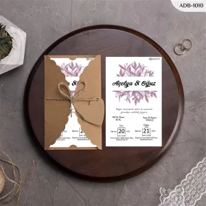 BURGU KRAFT ZARFLI DAVETİYELER ADB - 1010