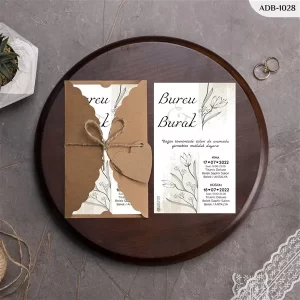 BURGU KRAFT ZARFLI DAVETİYELER ADB - 1028