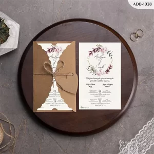 BURGU KRAFT ZARFLI DAVETİYELER ADB - 1038