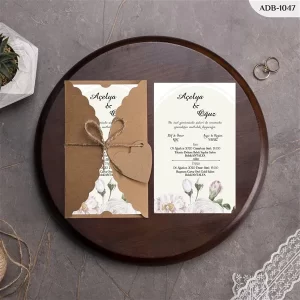 BURGU KRAFT ZARFLI DAVETİYELER ADB - 1047