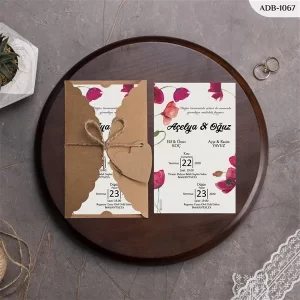 BURGU KRAFT ZARFLI DAVETİYELER ADB - 1067
