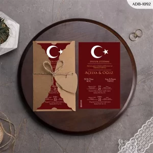 BURGU KRAFT ZARFLI DAVETİYELER ADB - 1092