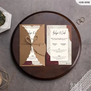 BURGU KRAFT ZARFLI DAVETİYELER ADB - 1098