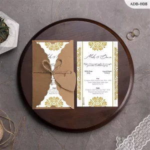 BURGU KRAFT ZARFLI DAVETİYELER ADB - 1108
