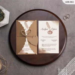 BURGU KRAFT ZARFLI DAVETİYELER ADB - 1163