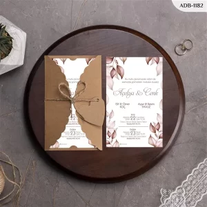 BURGU KRAFT ZARFLI DAVETİYELER ADB - 1182