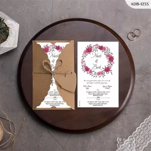 BURGU KRAFT ZARFLI DAVETİYELER ADB - 1233
