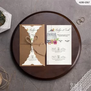 BURGU KRAFT ZARFLI DAVETİYELER ADB - 1267