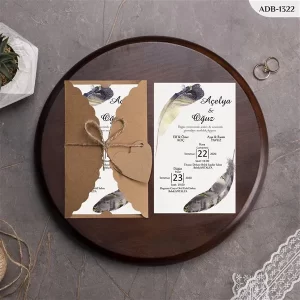 BURGU KRAFT ZARFLI DAVETİYELER ADB - 1322