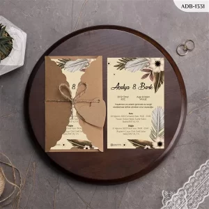 BURGU KRAFT ZARFLI DAVETİYELER ADB - 1331