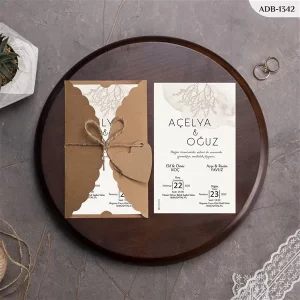 BURGU KRAFT ZARFLI DAVETİYELER ADB - 1342
