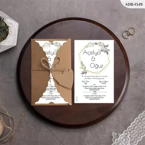 BURGU KRAFT ZARFLI DAVETİYELER ADB - 1349