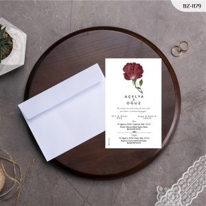 BEYAZ ZARFLI DAVETİYELER BZ - 1179