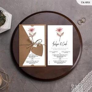 ÜÇGEN KRAFT ZARFLI DAVETİYELER ÜK - 1051