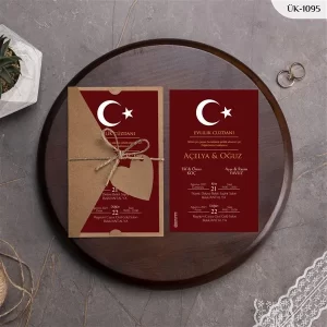 ÜÇGEN KRAFT ZARFLI DAVETİYELER ÜK - 1095