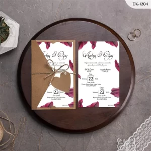 ÜÇGEN KRAFT ZARFLI DAVETİYELER ÜK - 1204