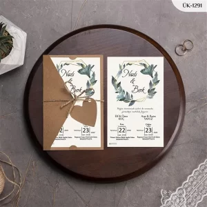 ÜÇGEN KRAFT ZARFLI DAVETİYELER ÜK - 1291