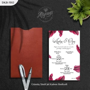 DİK BORDO ZARFLI DAVETİYELER DKB - 7012