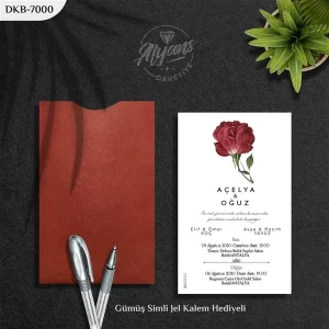 DİK BORDO ZARFLI DAVETİYELER DKB - 7000