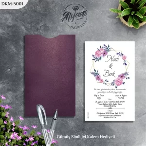 DİK MOR ZARFLI DAVETİYELER DKM - 5001