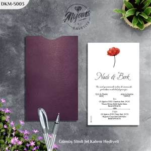 DİK MOR ZARFLI DAVETİYELER DKM - 5003