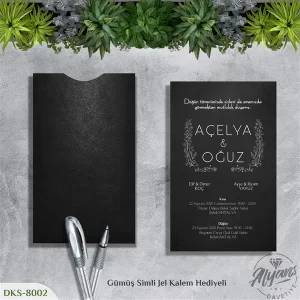 DİK SİYAH ZARFLI DAVETİYELER DKS - 8002