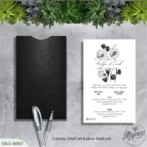DİK SİYAH ZARFLI DAVETİYELER DKS - 8007