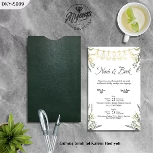DİK YEŞİL ZARFLI DAVETİYELER DKY - 5009