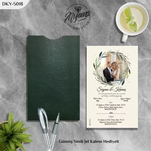 DİK YEŞİL ZARFLI DAVETİYELER DKY - 5018