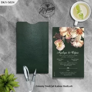DİK YEŞİL ZARFLI DAVETİYELER DKY - 5024