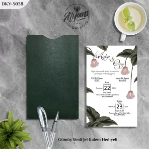 DİK YEŞİL ZARFLI DAVETİYELER DKY - 5038