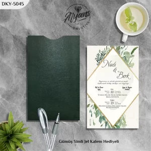 DİK YEŞİL ZARFLI DAVETİYELER DKY - 5045